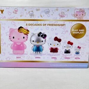 New Hello Kitty 50th Anniversary Set of 5 Nesting Figures